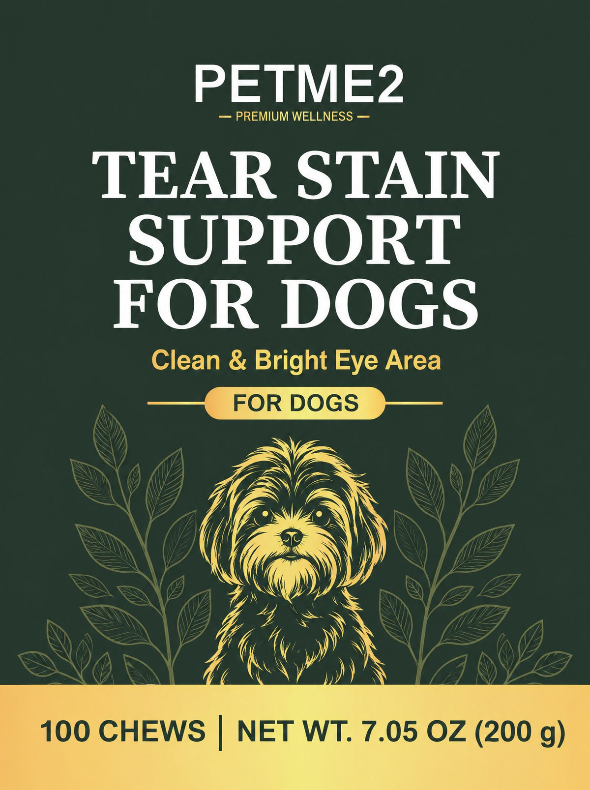 PETME2 Tear Stain Support box front