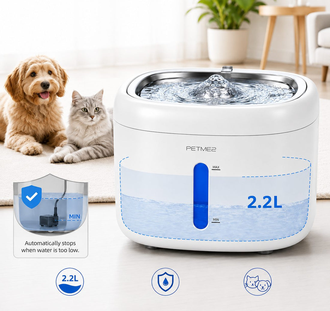 PETME2 cat water fountain with fresh, moving water