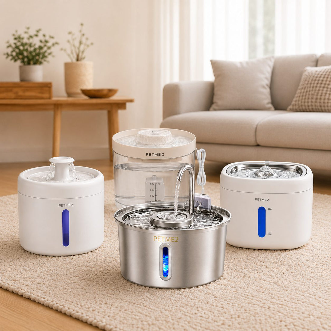PETME2 pet water fountains for cats and small dogs
