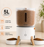 Dual Bowl Automatic Pet Feeder — 5L