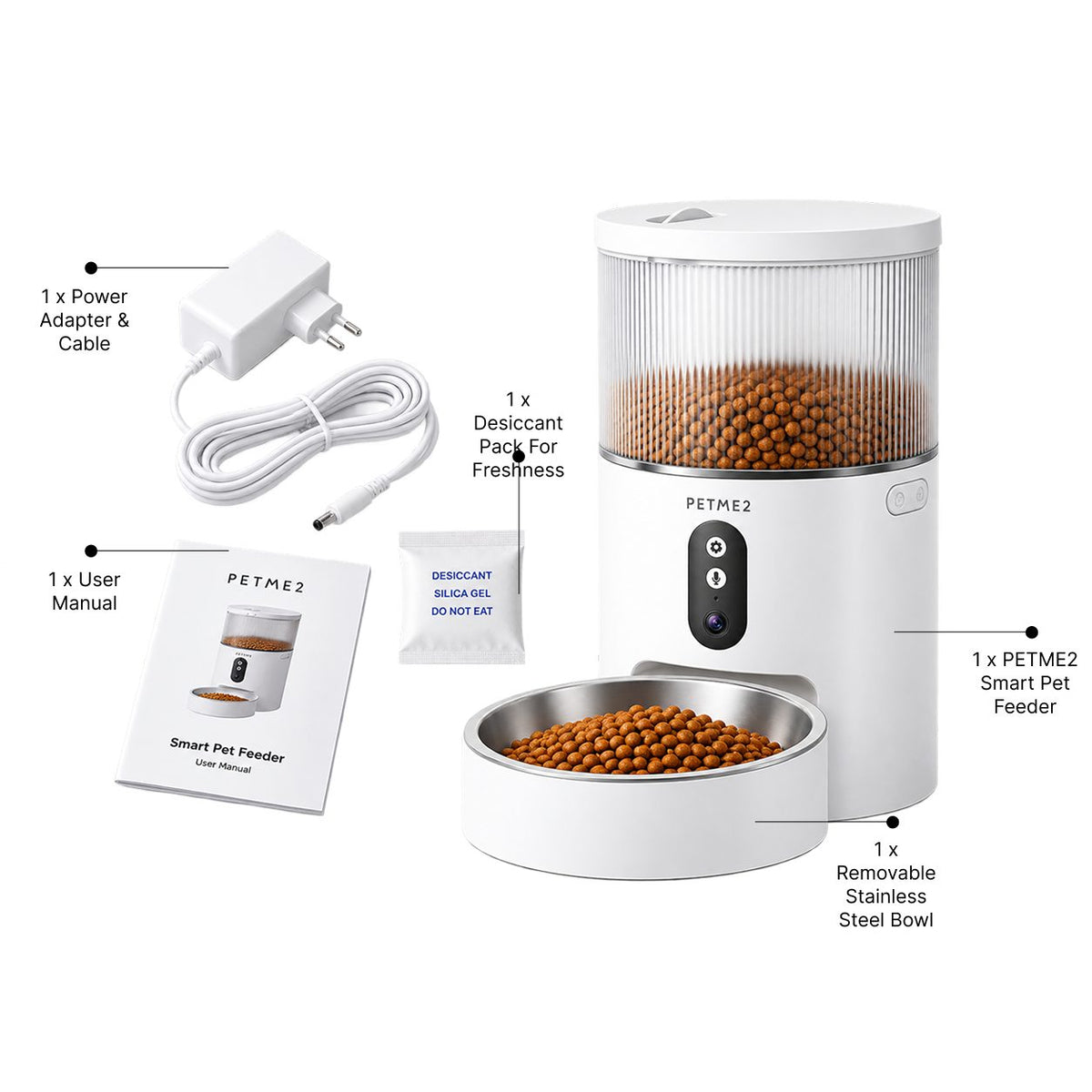 PETME2 3L WiFi automatic cat feeder with 1080P HD camera – detail image 4 of 8