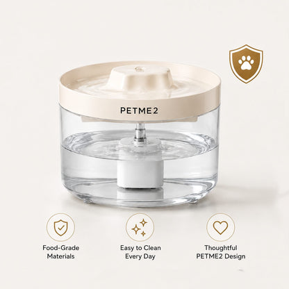 PETME2 2.2L transparent cat water fountain – detail image 3 of 7