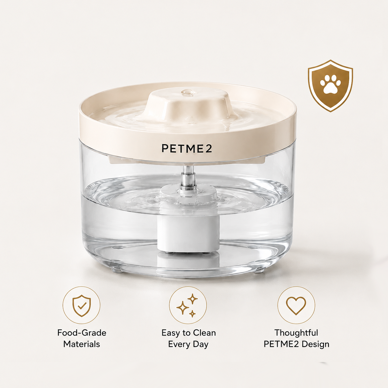 Clear Cat Water Fountain — 2.2L