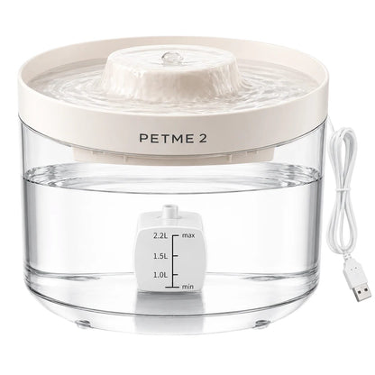 PETME2 2.2L transparent cat water fountain, main product photo