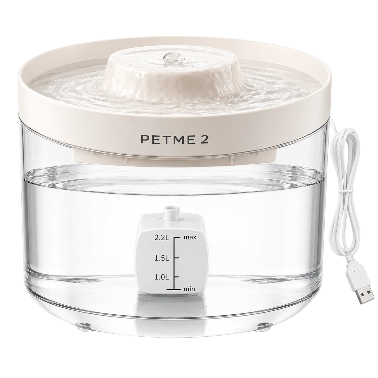 Clear Cat Water Fountain — 2.2L