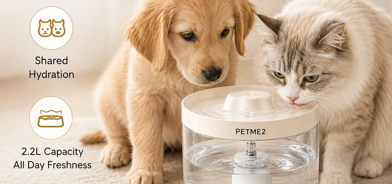 Clear Cat Water Fountain — 2.2L