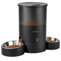 Dual-Bowl Automatic Feeder — Black