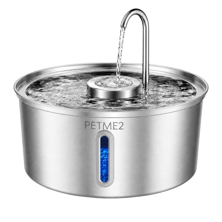 PETME2 3.2L/108oz stainless steel cat water fountain, main product photo