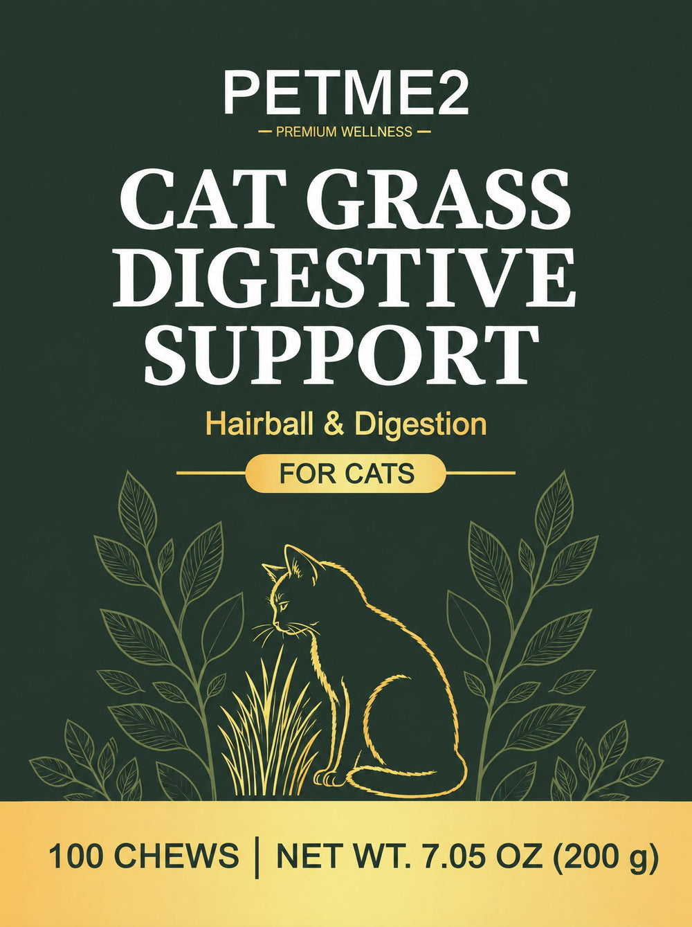 PETME2 Cat Grass Digestive Support box front