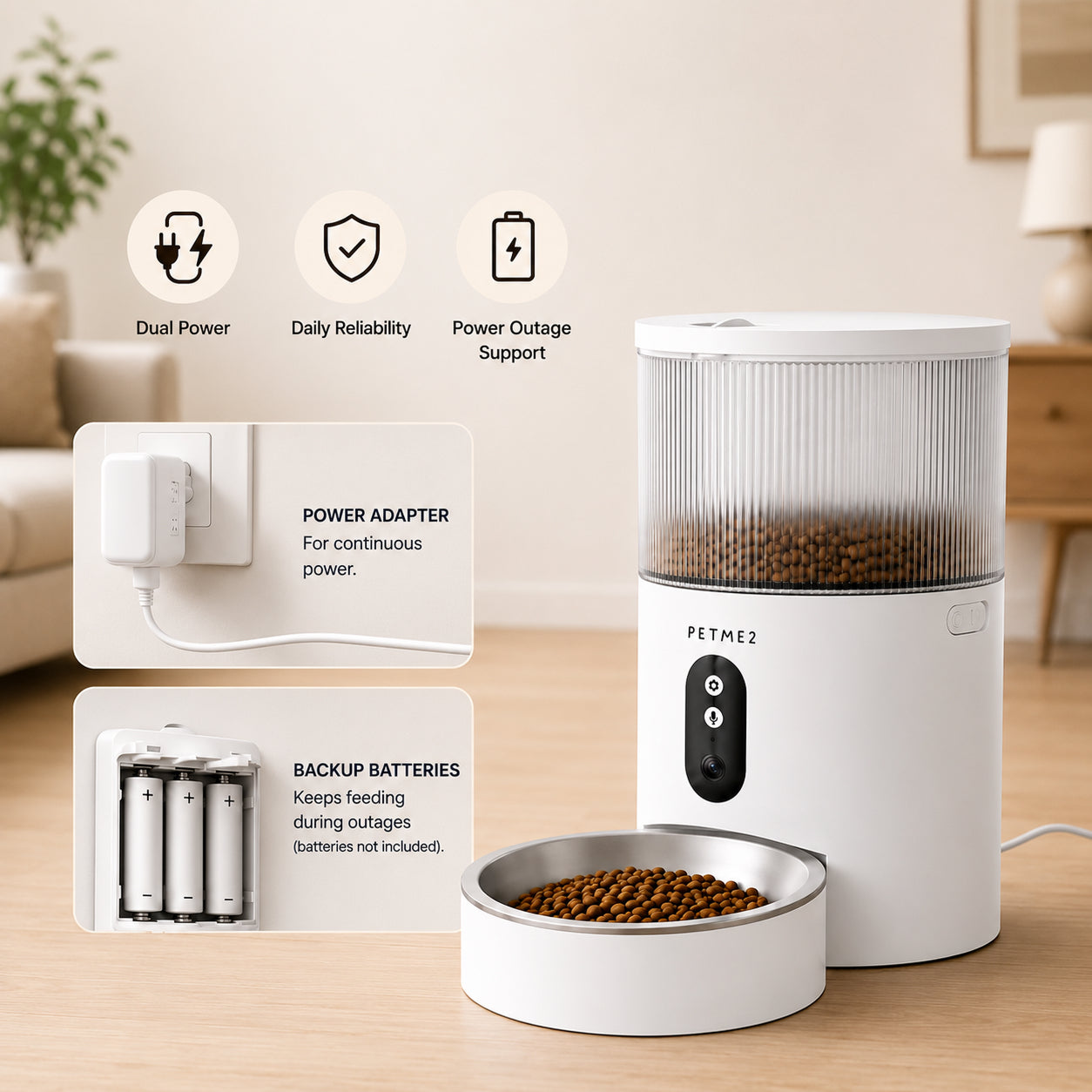 PETME2 3L Smart Automatic Feeder with 1080P Camera