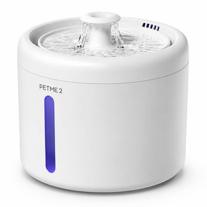 PETME2 2L cat water fountain with low-water red light alert