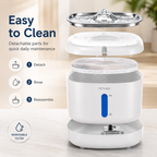 PETME2 2.2L cat water fountain with stainless steel tray and 4-layer filter