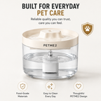 PETME2 2.2L transparent cat water fountain with visible water level