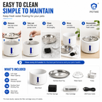 PETME2 2.2L cat water fountain with stainless steel tray and 4-layer filter