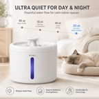 PETME2 2L cat water fountain with low-water red light alert