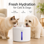 PETME2 2L cat water fountain with low-water red light alert