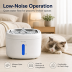 PETME2 2.2L cat water fountain with stainless steel tray and 4-layer filter